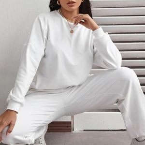 All white sweatsuit